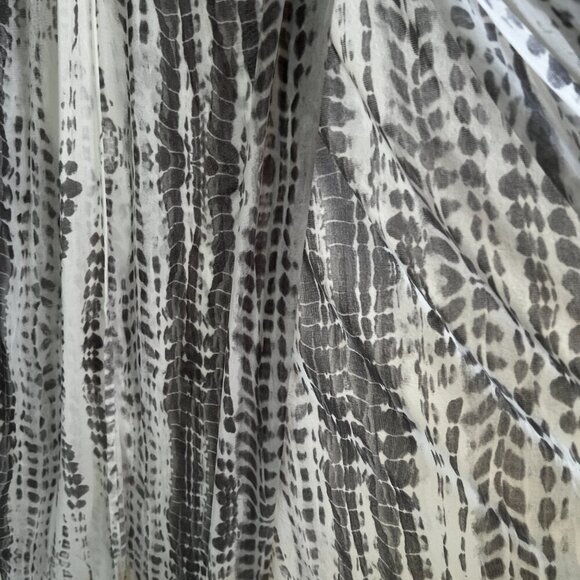 L.I.F.E. by Love Is For Eternity White & Gray Chiffon maxi Dress Sz Medium NWT - Picture 5 of 12